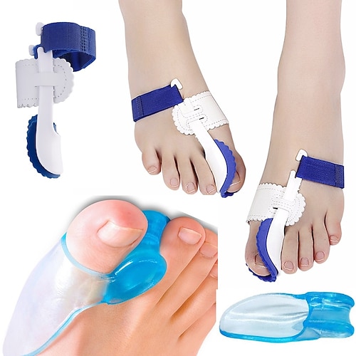 

2 Pairs/Set Hallux Valgus Corrector Alignment Toe Separator Metatarsal Splint Orthotics Pain Relief Foot Care Tool