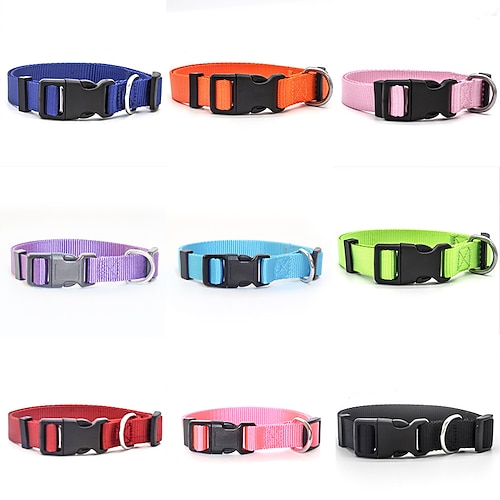 

Dog Collar, Soft Neoprene Padded Breathable Nylon Pet Collar Adjustable for Small Medium Large Extra Large Dogs