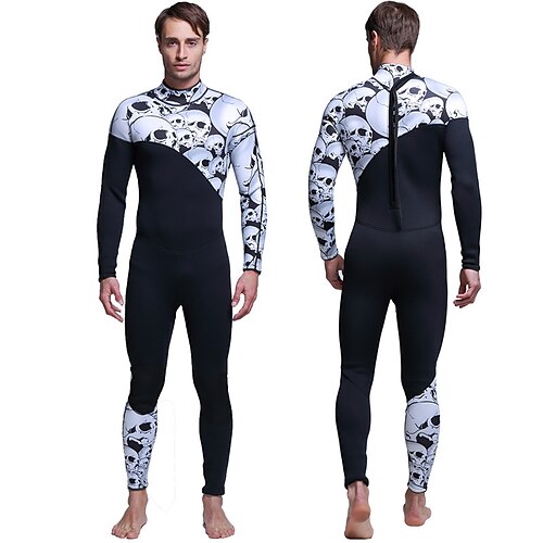 

MYLEDI Men's Full Wetsuit 3mm SCR Neoprene Diving Suit Thermal Warm UPF50 Quick Dry High Elasticity Long Sleeve Full Body Back Zip - Swimming Diving Surfing Snorkeling Patchwork Autumn / Fall Spring