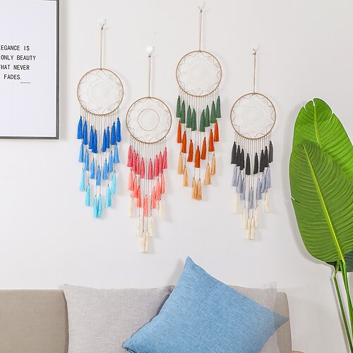 

Boho Dream Catcher Handmade Gift Wall Hanging Decor Art Ornament Crafts star For Kids Bedroom Wedding Festival 5520cm