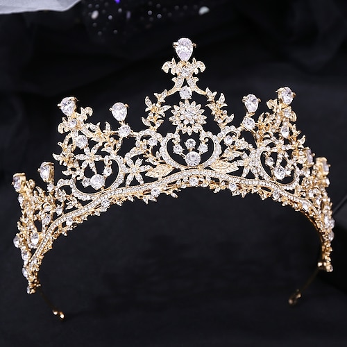 

Crown Tiaras Headbands Headdress Rhinestone Alloy Wedding Party / Evening Retro With Crystal / Rhinestone Headpiece Headwear