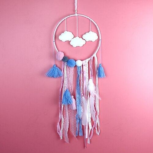 

Boho dream catcher cadeau fait main tenture murale décor art ornement artisanat cercle plume pour enfants chambre festival de mariage 20 75cm