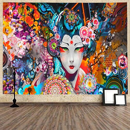 

Japanese Style Wall Tapestry Art Decor Blanket Curtain Hanging Home Bedroom Living Room Decoration Polyester