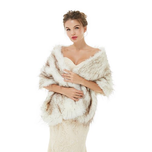 

Sleeveless Shawls Faux Fur Wedding / Party / Evening Women's Wrap With Solid