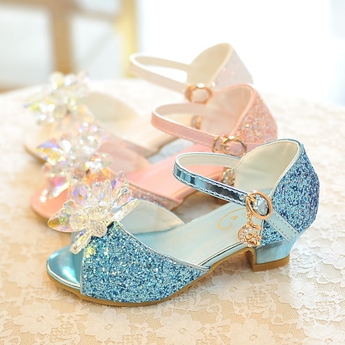 

Girls' Sandals Glitters Princess Shoes School Shoes Rubber PU Glitter Crystal Sequined Jeweled Toddler(9m-4ys) Little Kids(4-7ys) Big Kids(7years ) Daily Party & Evening Walking Shoes Rhinestone