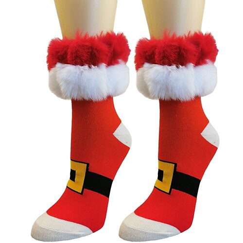 

Women's Christmas Lingeries Gift Fashion Comfort Socks Stockings Socks Medium Wine 1 Pair / Casual Socks