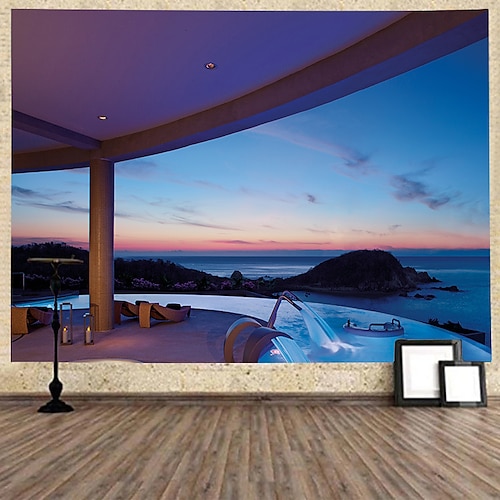 

Spa Wall Tapestry Art Decor Blanket Curtain Hanging Home Bedroom Living Room Decoration Polyester