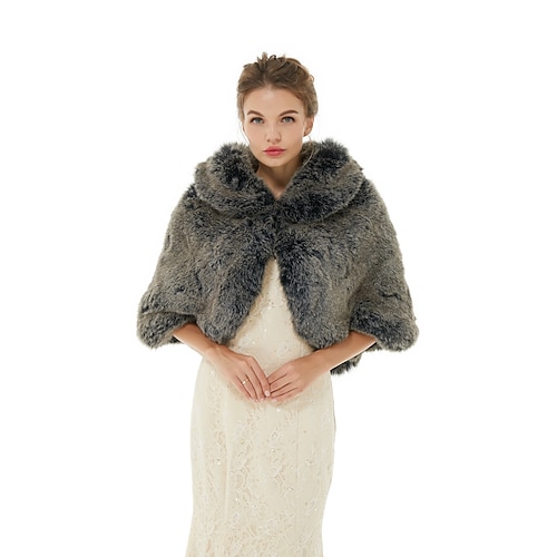 

Sleeveless Shawls Faux Fur Wedding / Party / Evening Women's Wrap With Solid