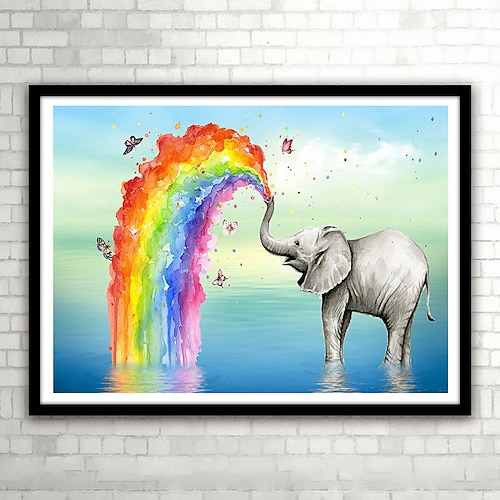 

DIY 52D Diamond Painting Wall Home Decor Decoration Kits Abstract Elephant Animal for Adults Kids