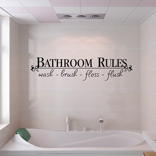 

Wall Stickers Bathroom Toilet Removable Pre-pasted PVC Home Decoration Wall Decal 1pc