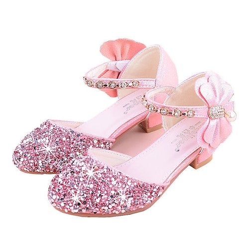 

Girls' Heels Glitters Princess Shoes Halloween Christmas Synthetics Big Kids(7years ) Little Kids(4-7ys) Purple Pink Silver Summer