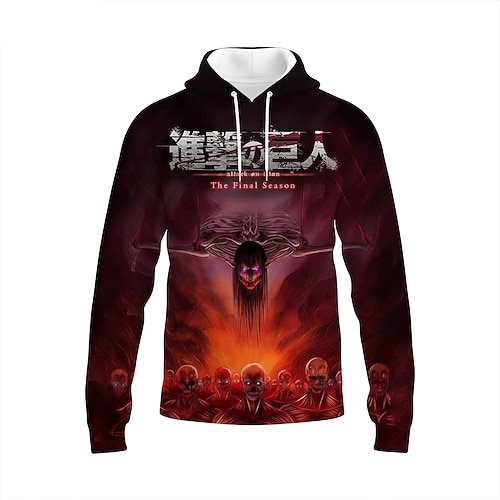 

Inspired by Attack on Titan Armored Titan Cartoon Manga Back To School Anime Harajuku Graphic Kawaii Hoodie For Unisex All Couple's Adults' 3D Print Polyster