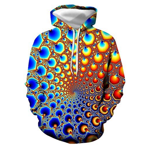 

Men's Hoodie Pullover Hoodie Sweatshirt Hooded Graphic Flower Print Casual Daily 3D Print Streetwear Casual Clothing Apparel Hoodies Sweatshirts Long Sleeve Green Blue