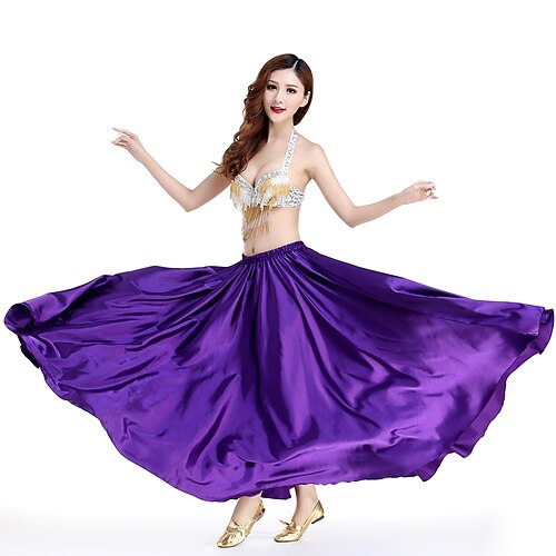 

Belly Dance Skirts Tassel Women's Performance Theme Party Natural Satin