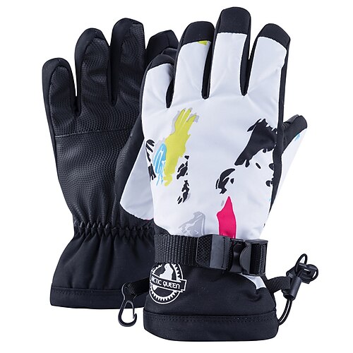 

Ski Gloves Snow Gloves for Women Touchscreen Thermal Warm Waterproof PU Leather Full Finger Gloves Snowsports for Cold Weather Winter Skiing Snowboarding Cycling