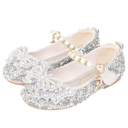 

Girls' Flats Glitters Comfort Mary Jane Flower Girl Shoes Faux Fur PU Glitter Crystal Sequined Jeweled Toddler(9m-4ys) Little Kids(4-7ys) Big Kids(7years ) Daily Party & Evening Tennis Shoes Walking