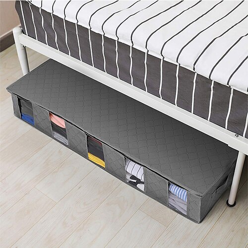 

Home Clothes Storage Bag Wardrobe Sorting Dust-proof Pvc Protective Cover Moisture-proof Quilt Storage Bag 97X33X15cm