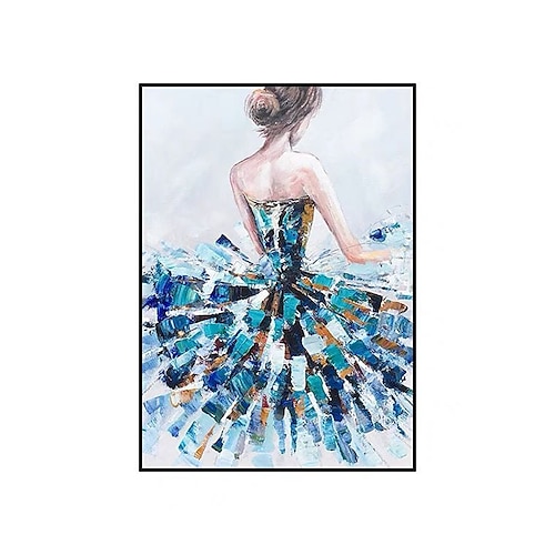 

Oil Painting Handmade Hand Painted Wall Art Vertical Modern Abstract Ballet Girl Home Decoration Decor Rolled Canvas No Frame Unstretched