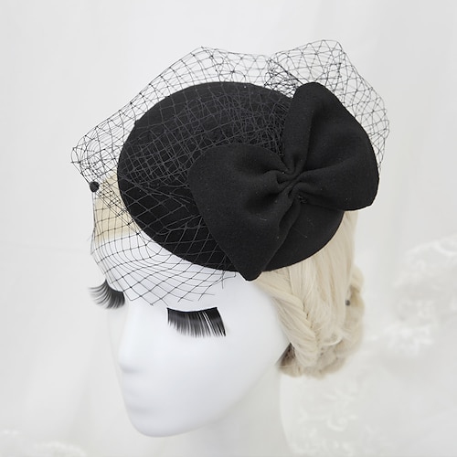 

Net / Fabrics Hats with Bowknot 1 PC Wedding / Party / Evening / Melbourne Cup Headpiece