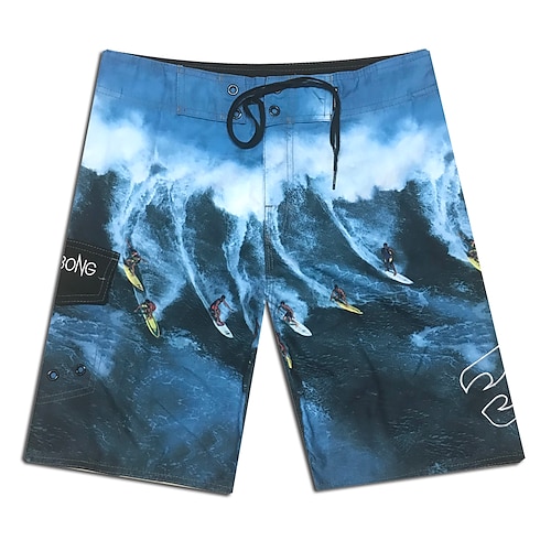 

Men's Swim Shorts Swim Trunks Board Shorts Bottoms Breathable Quick Dry Inelastic Drawstring With Pockets - Swimming Surfing Beach Water Sports Stripes Gradient Summer