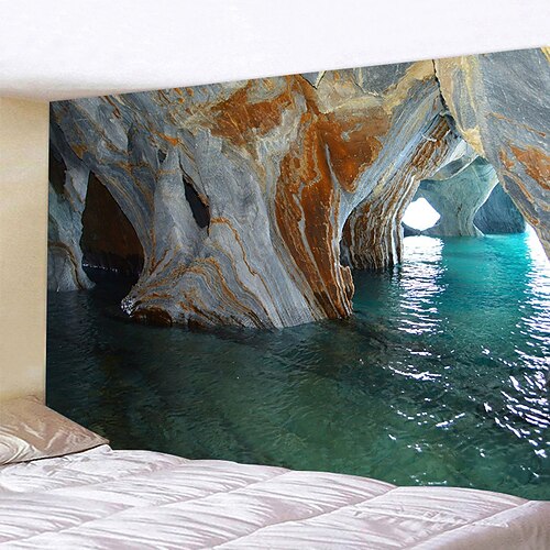 

Landscape Cave Wall Tapestry Art Decor Blanket Curtain Hanging Home Bedroom Living Room Decoration Polyester