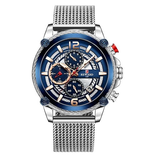 

REWARD Quartz Watches for Men's Men Analog Quartz Stylish Modern Style Large Dial Alloy Stainless Steel / Two Years / Two Years
