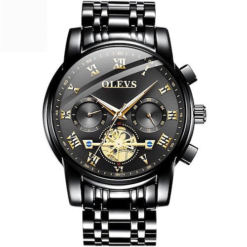 

OLEVS Quartz Watches for Men's Men Analog Quartz Stylish Modern Style Large Dial Day Date Metal Stainless Steel