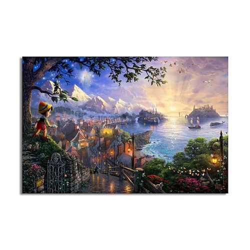 

Christmas Wall Art Canvas Prints Painting Artwork Picture Christmas Landscape Home Decoration Decor Rolled Canvas No Frame Unframed Unstretched