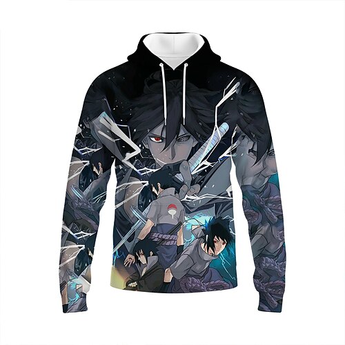 

Naruto Uchiha Sasuke Uzumaki Naruto Anime Dessin Animé Manga Animé 3D Harajuku Art graphique Sweat à capuche Pour Unisexe Tous Couple Adulte Impression 3D Polyester