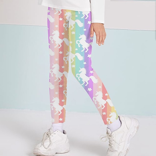 

Leggings Enfants Fille Animal Actif Imprimer 4-12 ans Automne Arc-en-ciel