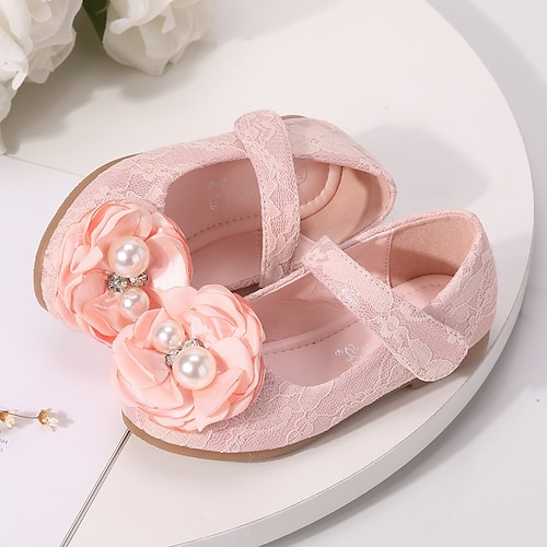 

Fille Ballerines Chaussures de Demoiselle d'Honneur Fille Dentelle Grille respirante Respirabilité Mariage Mignon Chaussures habillées Enfant en bas âge (9m-4ys) Petits enfants (4-7 ans) Fête de