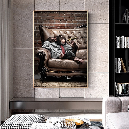 

arte da parede impressão da tela pintura da arte imagem animal macaco decoração da casa decoração tela enrolada sem moldura sem moldura não esticada