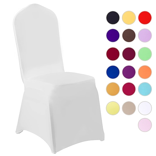 

Spandex Dining Room Folding Chair Covers Black for Living Room - Universal Stretch Chair Slipcovers Protector for Wedding, Banquet, and Party