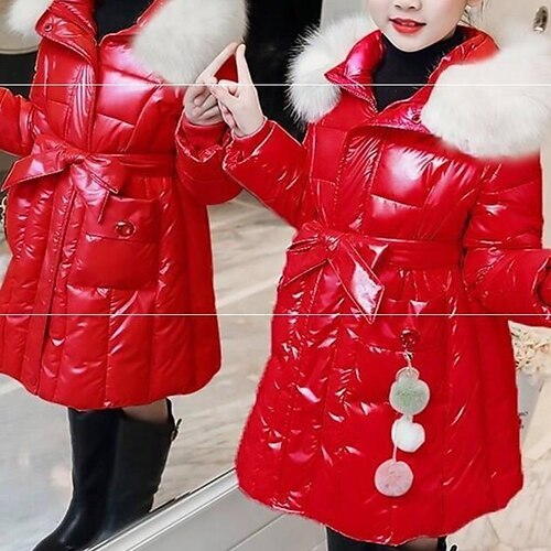 Girls Red Padded Coat 2024