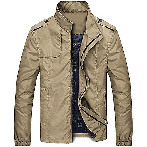 

Per uomo Giubbotto Caldo Da tutti i giorni Per uscire Ufficio e carriera Cerniera Colletto alla coreana Moda Top caldi Comoda Giacca Capispalla Tinta unita / tinta unita Tasche Nero Verde Cachi
