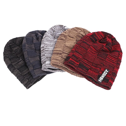 

Per uomo Cappello a cuffia Nero Rosso Paglia Lavorato a maglia Di tendenza Moderno Giornaliero Colore puro Portatile