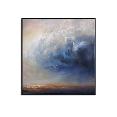 

Oil Painting Handmade Hand Painted Wall Art Modern Abstract Blue Landscape Picture Home Decoration Decor Rolled Canvas No Frame Unstretched