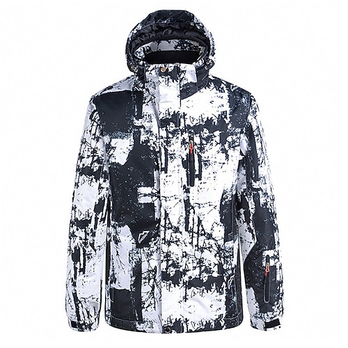 

Men's Women's Ski Jacket Snow Jacket Outdoor Winter Thermal Warm Waterproof Windproof Breathable Hooded Winter Jacket Top for Snowboarding Ski Mountain / Cotton