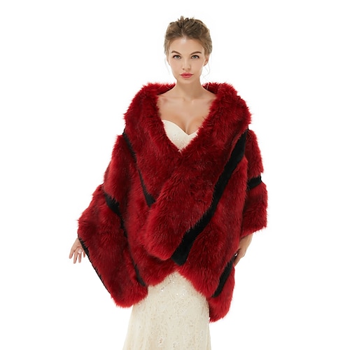 

Sleeveless Shawls Faux Fur Wedding / Party / Evening Women's Wrap With Solid