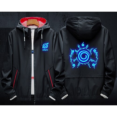 

Naruto Uzumaki Naruto Outerwear Outdoor Jacket Anime Harajuku Graphic Kawaii Coat For Men's Women's Unisex Adults' Hot Stamping Polyster