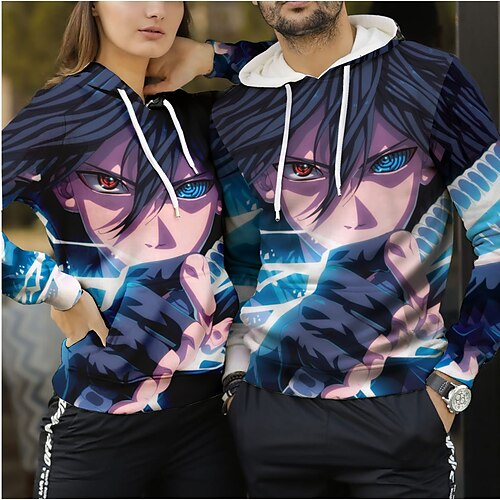 

Naruto Costume de Cosplay Sweat à capuche Imprime Imprimé Sweat à capuche Pour Homme Femme Adulte 100 % Polyester