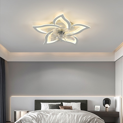 

LED Ceiling Fan Light 68 cm Dimmable Ceiling Fan Metal Artistic Style Vintage Style Modern Style Painted Finishes LED Modern 220-240V Flower Design