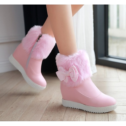 pink wedge boots