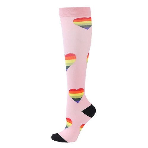 

Compression Socks Crew Socks Cycling Socks Bike Socks Sports Socks Men's Women's Bike / Cycling Breathable Soft Comfortable 1 Pair Graphic Cat Heart Nylon Black Rosy Pink Dark Navy S L / Stretchy