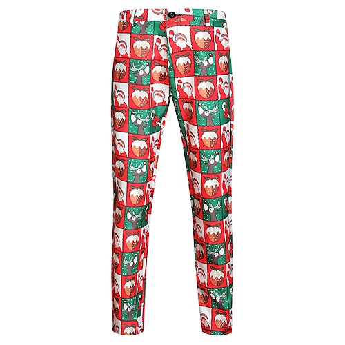 

Men's Christmas Pants Joggers Trousers Chino Pants Business Pocket Print Christmas Outdoor Full Length Christmas Gifts Casual Fashion Stylish Rainbow Inelastic