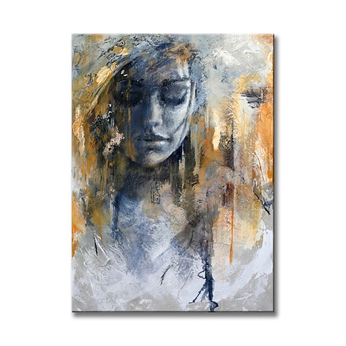 

Oil Painting Handmade Hand Painted Wall Art Modern Abstract Figure Portrait Decoration Decor Rolled Canvas No Frame Unstretched