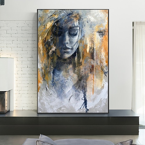 Contemporary Art Figures Painting Handpainted painting on Canvas Wall Art  Painting (Without Frame)