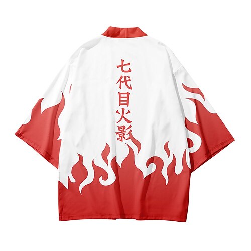 

Inspired by Naruto Naruto Uzumaki Anime Cosplay Costumes Japanese Kimono Kimono Coat For Men's