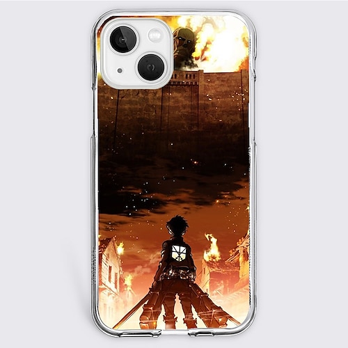 

Attack on Titan Cartoon Characters Phone Case For Apple iPhone 14 Pro Max 13 12 11 Pro Max Mini X XR XS 8 7 Plus Unique Design Protective Case Dustproof Shockproof Back Cover TPU