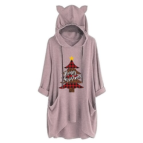 

Inspired by Christmas Bear letter Hoodie Anime Cartoon Anime Cat Ear Harajuku Graphic Hoodie For Men's Women's Unisex Adults' Hot Stamping Polyster